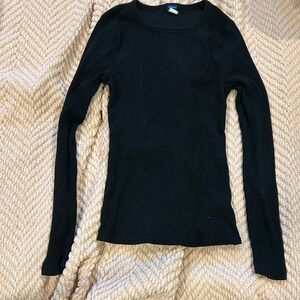 Old Navy Black Long Sleeve Women's Tee